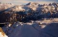 The mountain range behind Courchevel