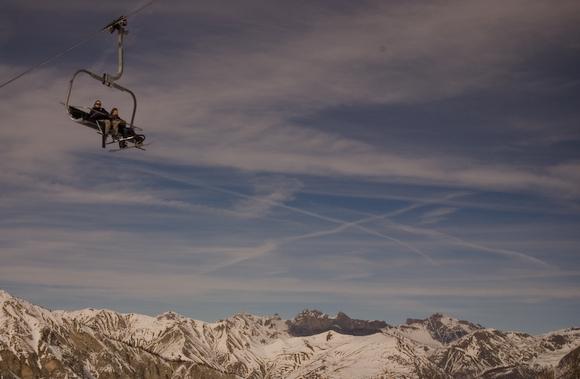 Auron ski resort, the far side of the mountain, above Coupe