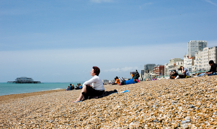 Brighton beach, May 2009
