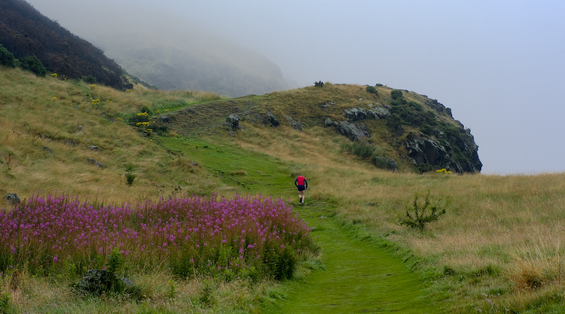 Heading up to Arthur's Seat, above Edinburgh