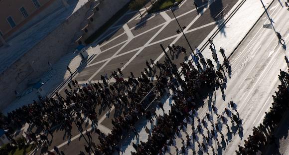 Changing of the guard on Syntagma Square