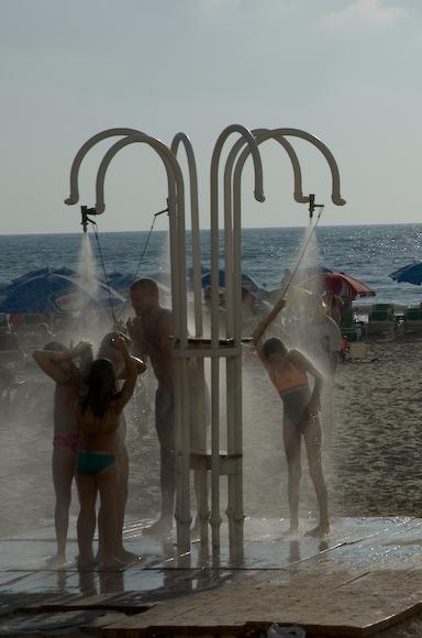 On the beach at Tel Aviv