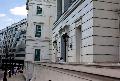 Painter, Hyde Park Corner, London. He is on the North West conter, painting Wellington Arch, oppo...