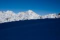 Saas Fee, Switzerland. There was generally a light side and a dark side of the mountain as the su...