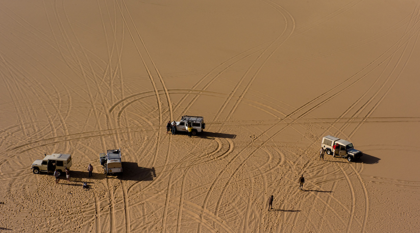 Guided tours in the dunes of Sandwich Harbour, Namibia